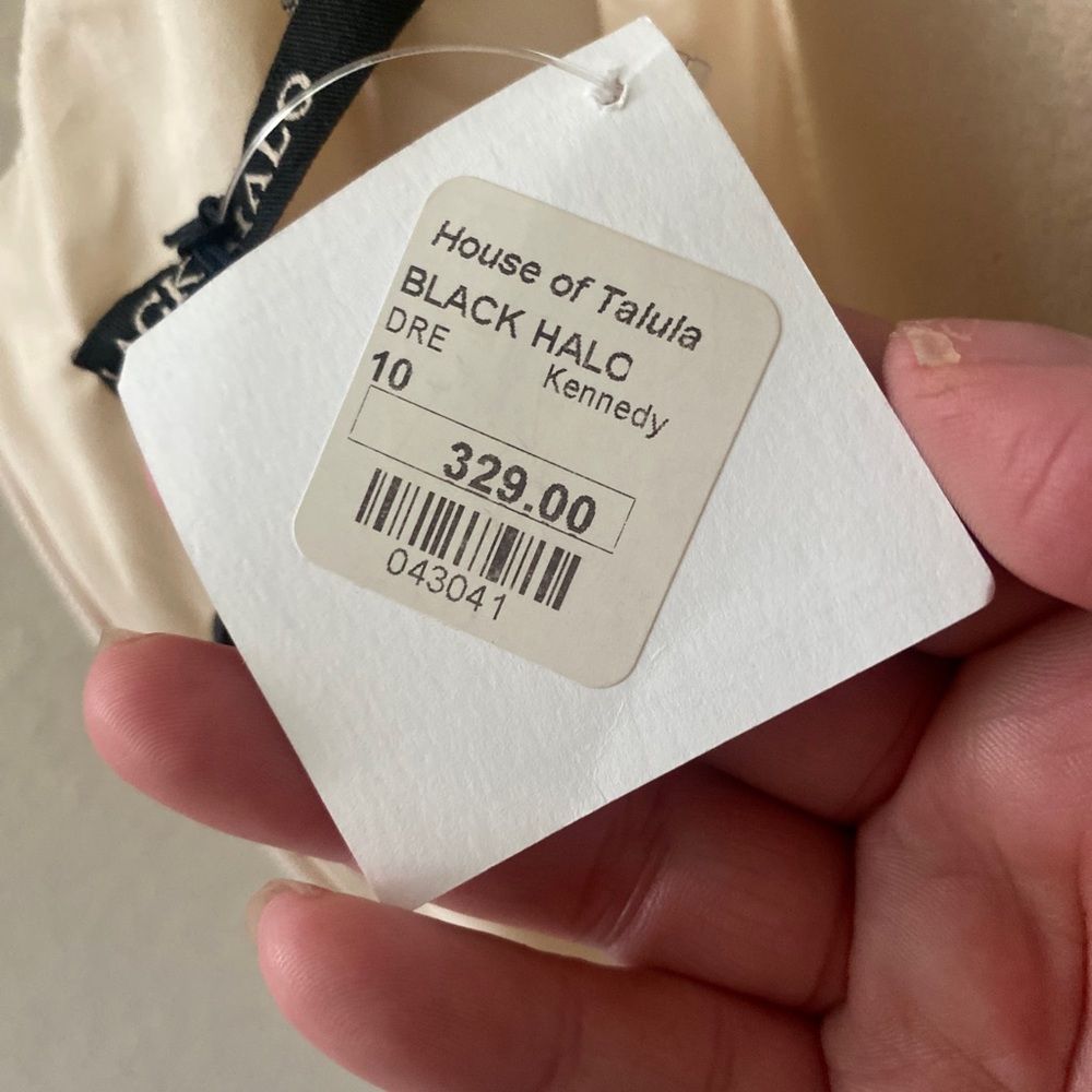 NWT Black Halo off white dress - Picture 6 of 12